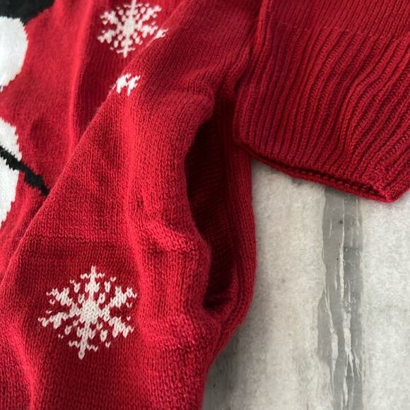 Snowman Holiday Turtleneck Sweater Dress Woman Size Large Oversized Tunic - Picture 7 of 10